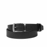 Men belt 71b bicolored black lucios+black perforat