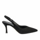 Women sandals 1343 black velour