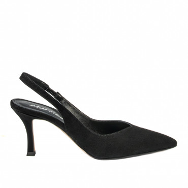 Sandale dama 1343 negru velur