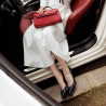 Women shoulder bag 041g croco red