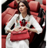 Women shoulder bag 041g croco red