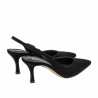 Women sandals 1343 black velour