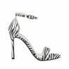 Sandale dama 1349 satin zebra alb