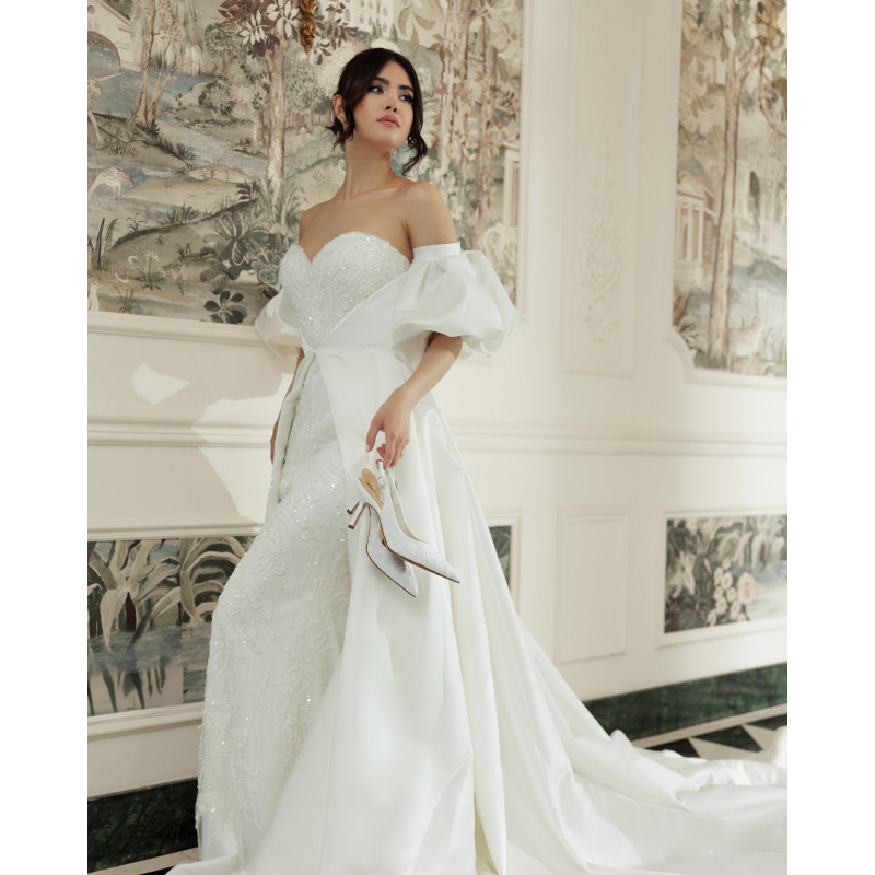 Sandale dama 1353 satin alb lifestyle