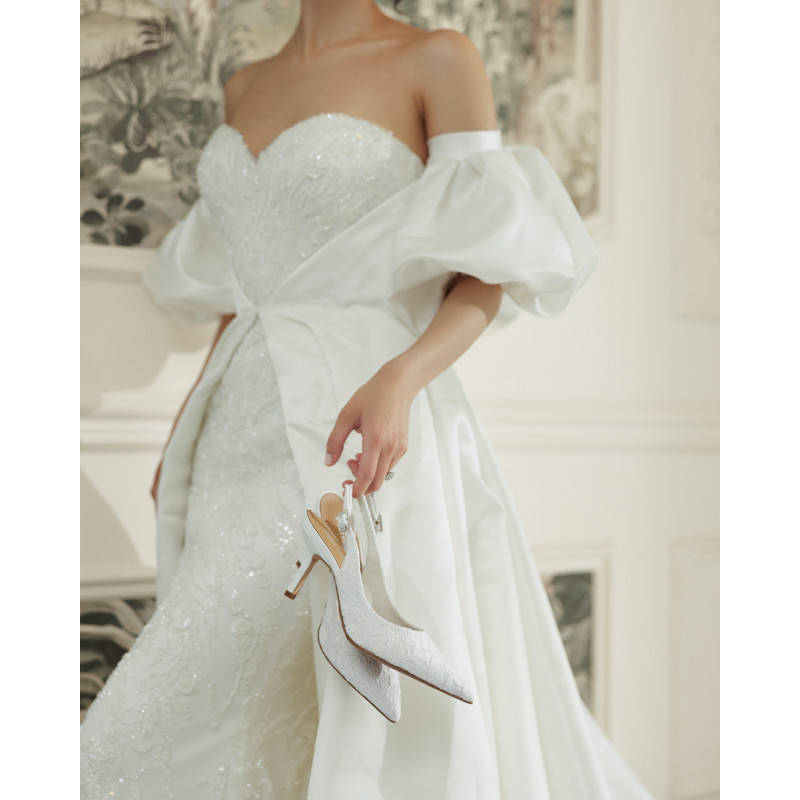 Sandale dama 1353 satin alb lifestyle
