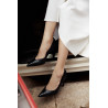 Women stylish, elegant shoes 1330 croco black