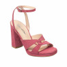 Women sandals 1347 pink velour