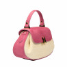 Geanta dama de mana 042g suede roz zmeura+rafie