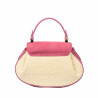 Geanta dama de mana 042g suede roz zmeura+rafie