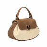 Geanta dama de mana 042g suede maro+rafie