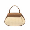 Geanta dama de mana 042g suede maro+rafie