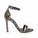 Sandale dama 1349 satin zebra bej
