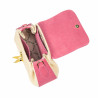 Geanta dama de mana 042g suede roz zmeura+rafie