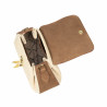 Geanta dama de mana 042g suede maro+rafie