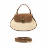 Geanta dama de mana 042g suede maro+rafie