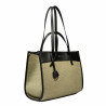 Geanta dama de plaja 045g 01 negru napa+rafie sand olive