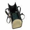 Geanta dama de plaja 045g 01 negru napa+rafie sand olive