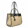 Geanta dama de plaja 045g black napa+rafie
