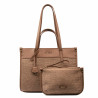 Geanta dama de plaja 045g camel+rafie caramel