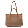 Geanta dama de plaja 045g camel+rafie caramel