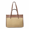 Geanta dama de plaja 045g brown cognac+rafie