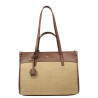 Geanta dama de plaja 045g brown cognac+rafie