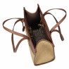 Geanta dama de plaja 045g brown cognac+rafie