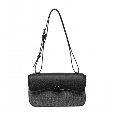Women shoulder bag 046g 01 black+rafie black