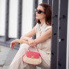 Geanta dama de mana 042g suede roz zmeura+rafie lifestyle