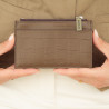 Portcard 209g 01 croco dark brown
