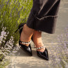 Women stylish, elegant shoes 1350 patent black