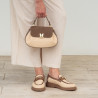 Women hand bag 042g bufo taupe
