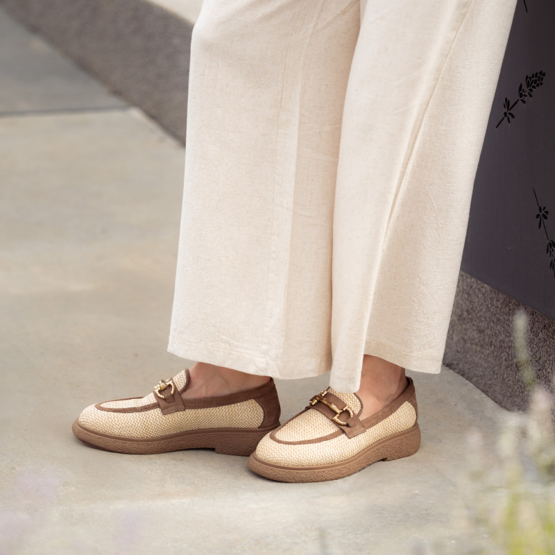 Pantofi casual dama 6092 rafie bej combinat lifestyle