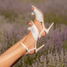 Women sandals 1351 satin white