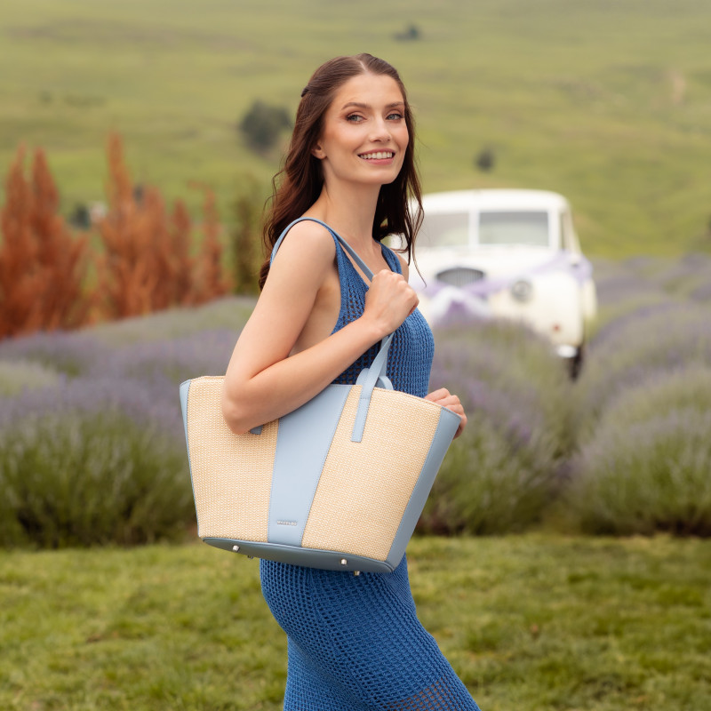 Geanta dama de plaja 044g 01 blue sky+rafie lifestyle