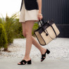 Women sandals 1348 black velour
