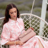 Women shoulder bag 041g pink pudra safiano