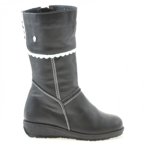 Small children knee boots 25c black+white