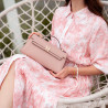 Women shoulder bag 041g pink pudra safiano