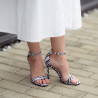Sandale dama 1349 satin zebra alb lifestyle