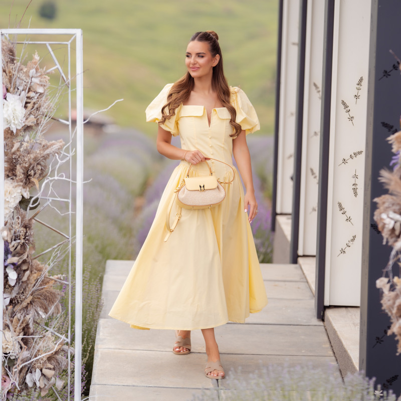 Geanta dama de mana 042g butter yellow+rafie lifestyle