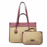 Geanta dama de plaja 045g 01 pink zmeura+rafie