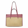 Geanta dama de plaja 045g 01 pink zmeura+rafie