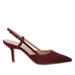Women sandals 1344 bordo velour
