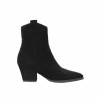 Ghete cu toc dama 1411-1 negru velur