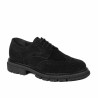 Pantofi casual barbati 989 negru velur 01