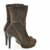 Women knee boots 1132 brown antilopa