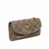 Women shoulder bag 048g suede sandstone