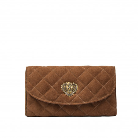 Women shoulder bag 048g suede brown