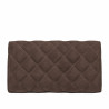 Women shoulder bag 048g suede chocolate